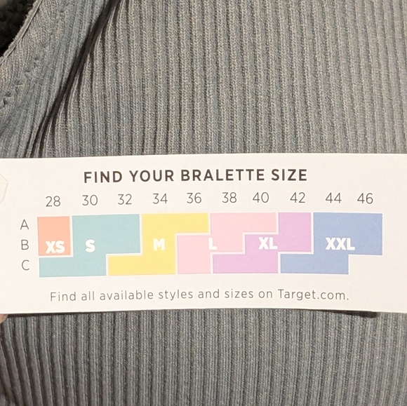 NWT Jockey Generation Light Support Rib Seamfree Bralette XL Green Blue/Sage - Picture 5 of 8